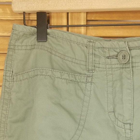 Faded Glory 100% cotton Khaki Natural Green Mini Skirt - Picture 2 of 7